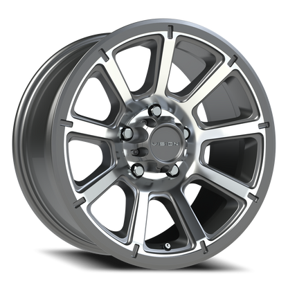 Vision Turbine 17X8.5 Gunmetal Machined Face Wheel