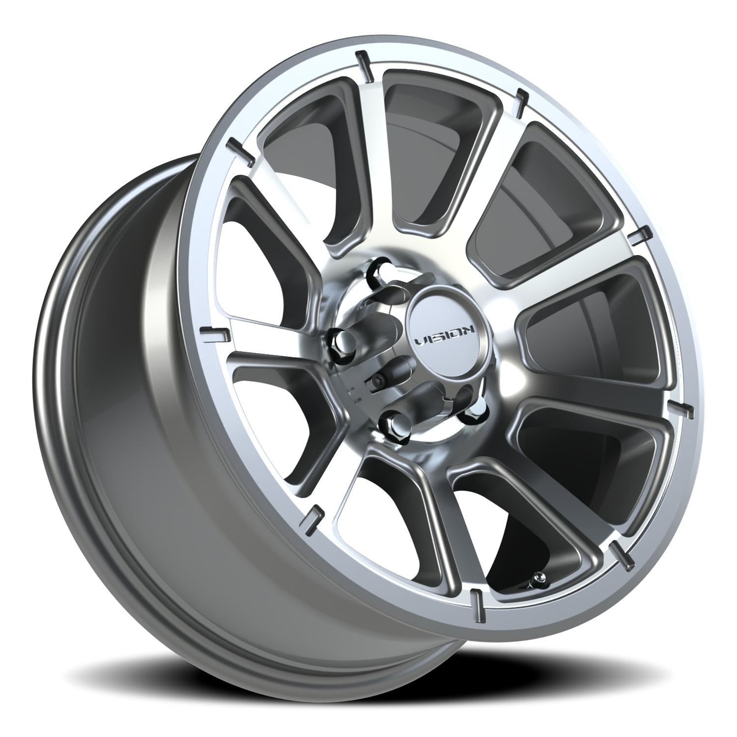 Vision Turbine 17X8.5 Gunmetal Machined Face Wheel