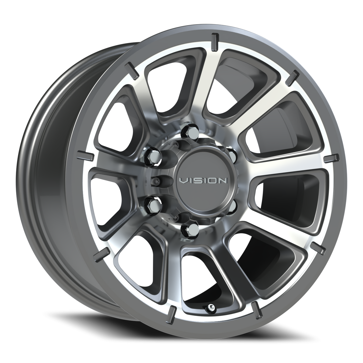 Vision Turbine 16X8 Gunmetal Machined Face Wheel