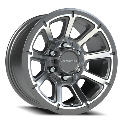 Vision Turbine 16X8 Gunmetal Machined Face Wheel
