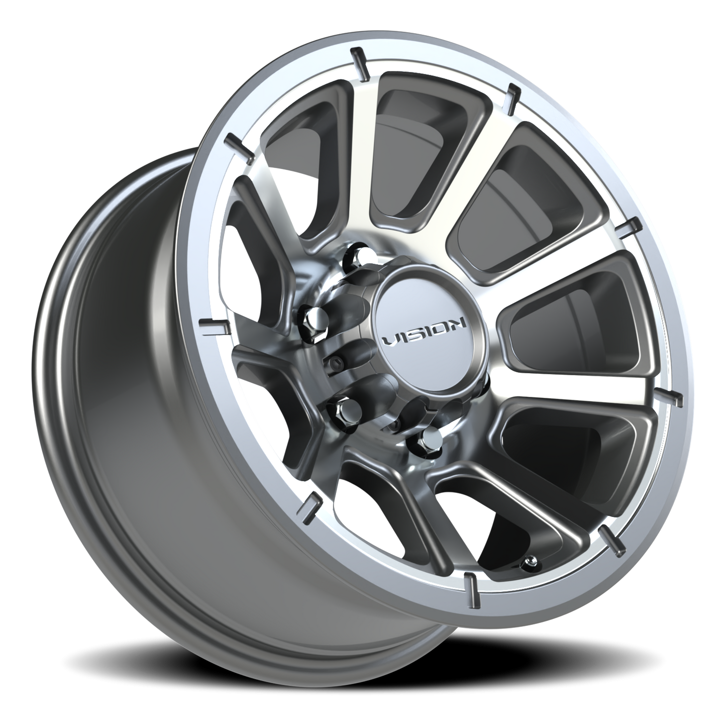 Vision Turbine 16X8 Gunmetal Machined Face Wheel