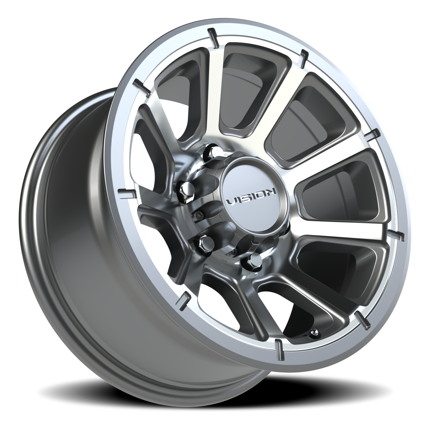 Vision Turbine 16X8 Gunmetal Machined Face Wheel