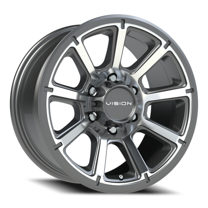 Vision Turbine 17X8.5 Gunmetal Machined Face Wheel