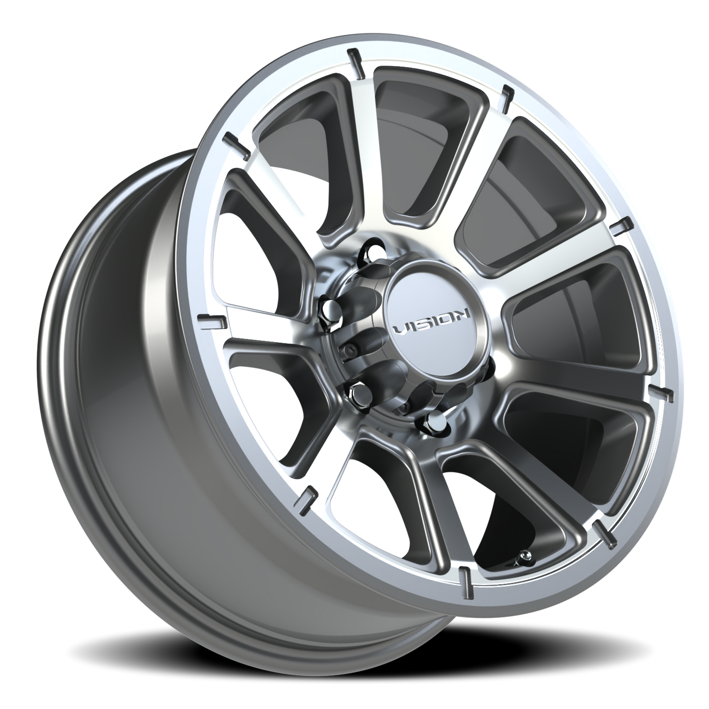 Vision Turbine 17X8.5 Gunmetal Machined Face Wheel