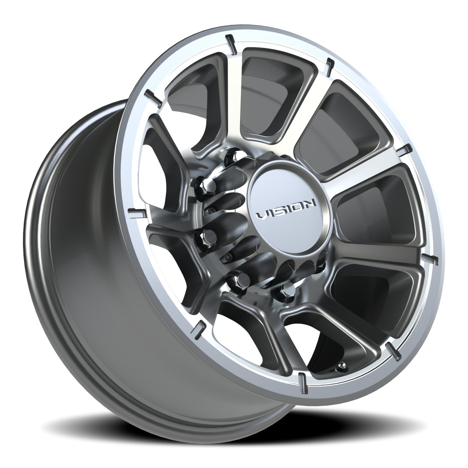 Vision Turbine 17X8.5 Gunmetal Machined Face Wheel