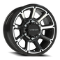 Vision Turbine 15X6 Gloss Black Machined Face Wheel