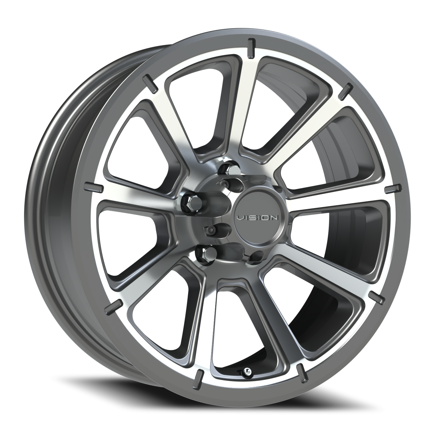 Vision Turbine 17X6.5 Gunmetal Machined Face Wheel