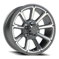 Vision Turbine 17X6.5 Gunmetal Machined Face Wheel