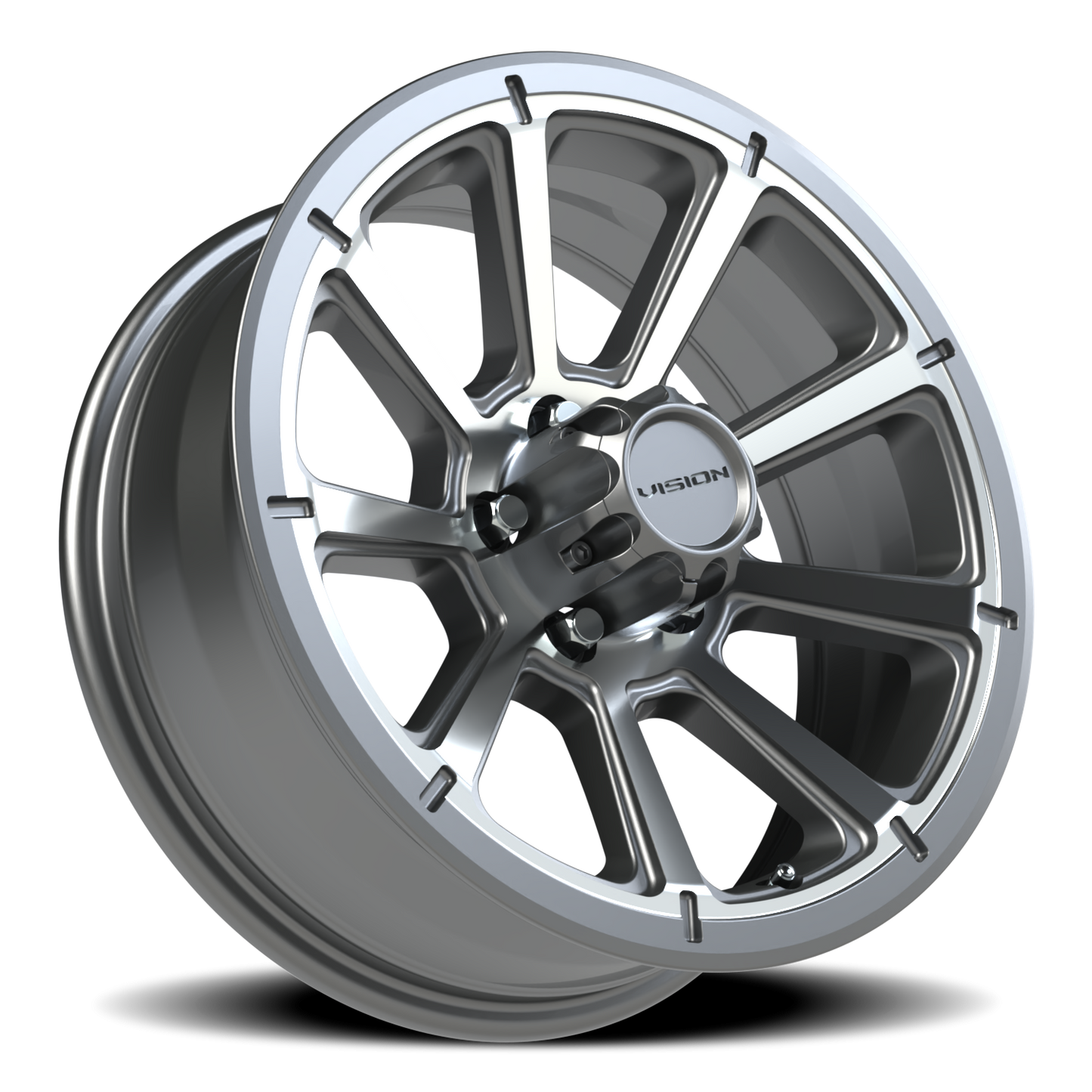 Vision Turbine 17X6.5 Gunmetal Machined Face Wheel