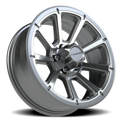 Vision Turbine 17X6.5 Gunmetal Machined Face Wheel