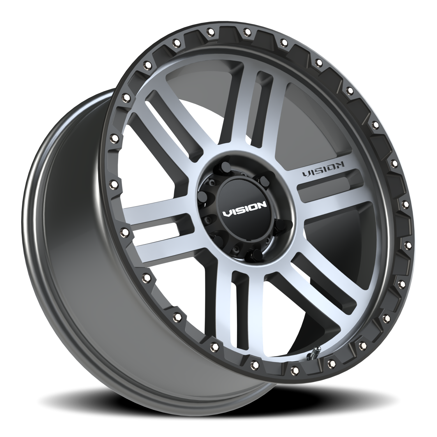 Vision MANX2 20X9 Satin Grey Wheel