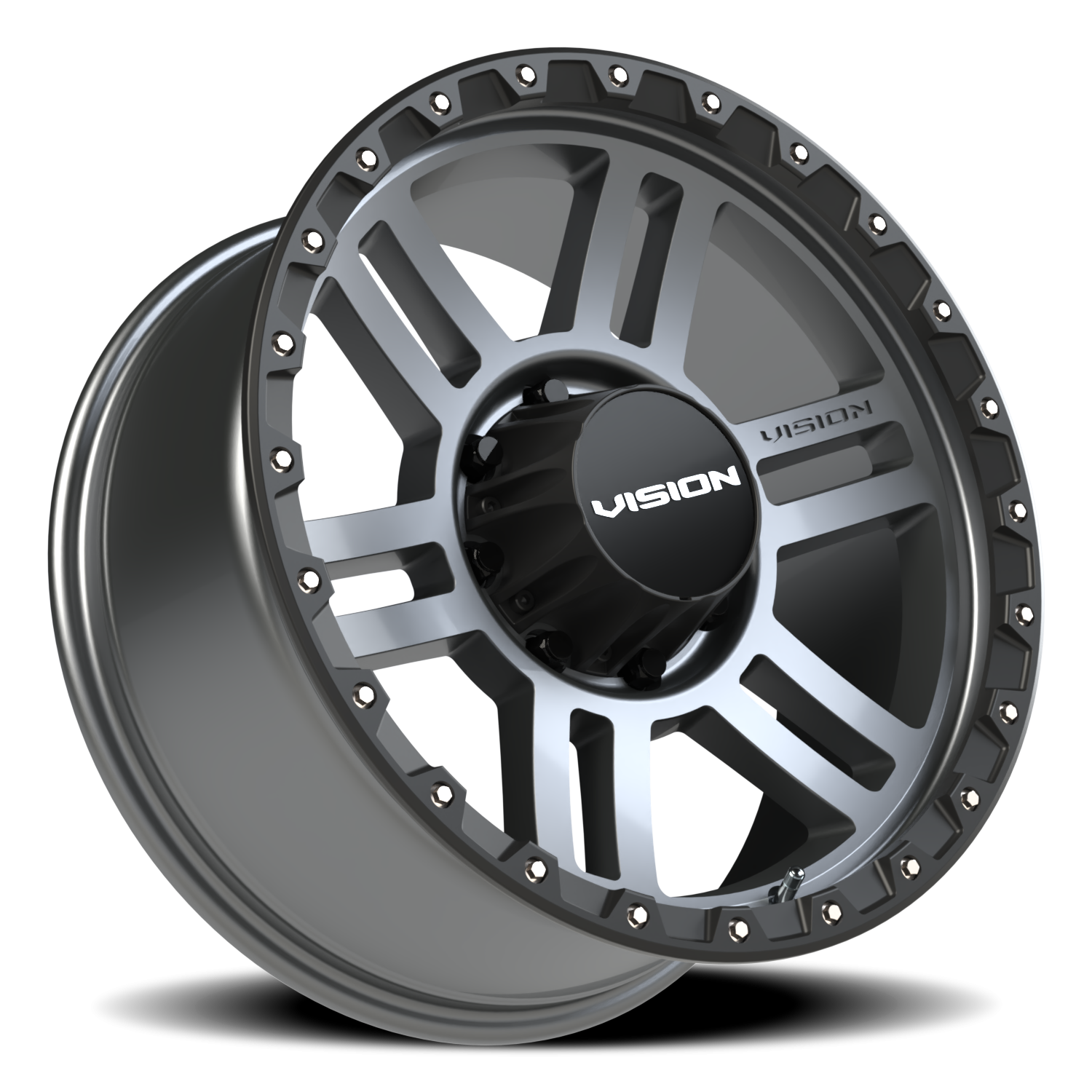 Vision MANX2 20X9 Satin Grey Wheel