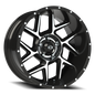 Vision Sliver 20X10 Gloss Black Machined Face Wheel