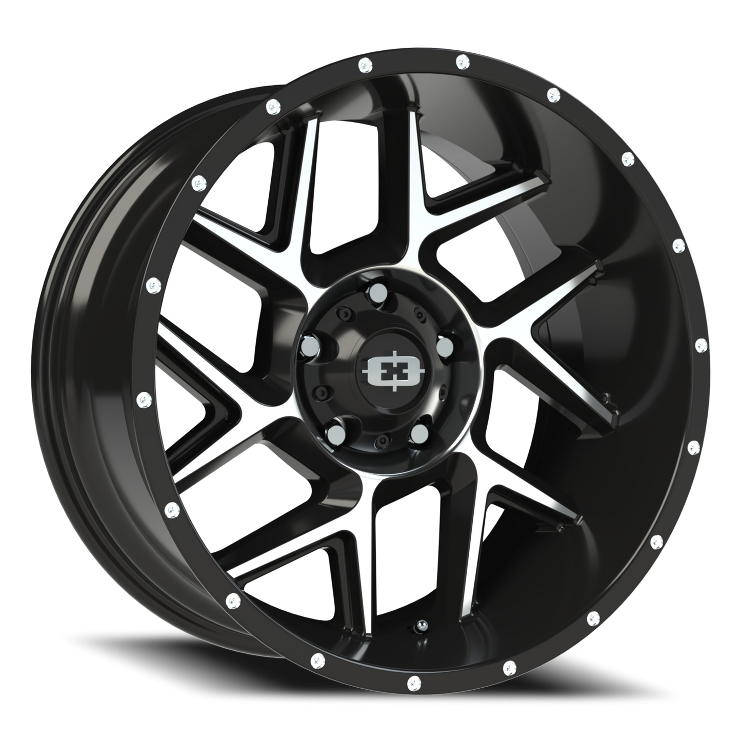 Vision Sliver 20X10 Gloss Black Machined Face Wheel