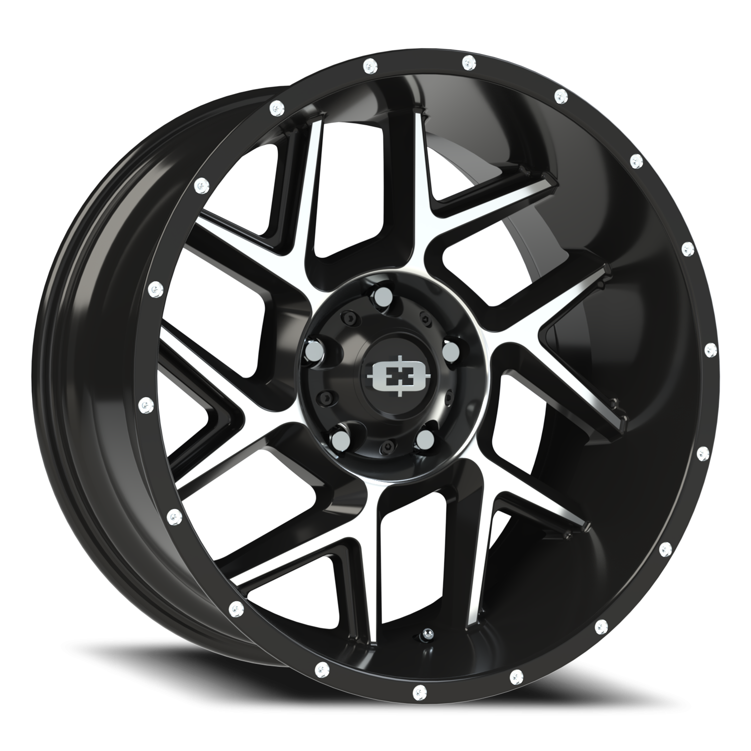 Vision Sliver 20X10 Gloss Black Machined Face Wheel