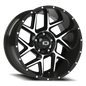 Vision Sliver 20X10 Gloss Black Machined Face Wheel