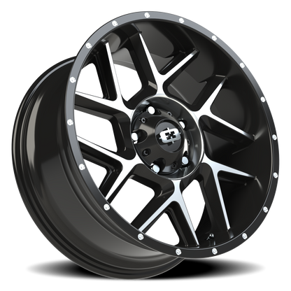 Vision Sliver 20X9 Gloss Black Machined Face Wheel
