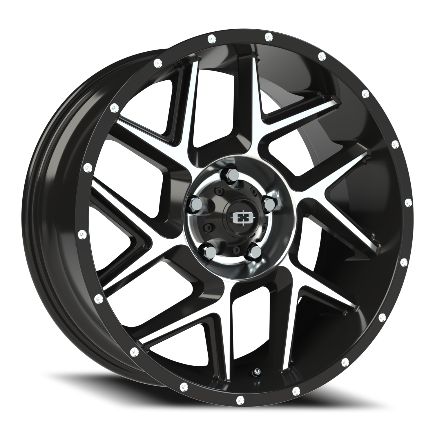 Vision Sliver 20X9 Gloss Black Machined Face Wheel