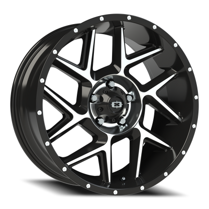 Vision Sliver 20X9 Gloss Black Machined Face Wheel