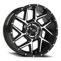 Vision Sliver 20X9 Gloss Black Machined Face Wheel