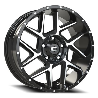 Vision Sliver 20X9 Gloss Black Machined Face Wheel