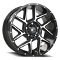Vision Sliver 20X9 Gloss Black Machined Face Wheel