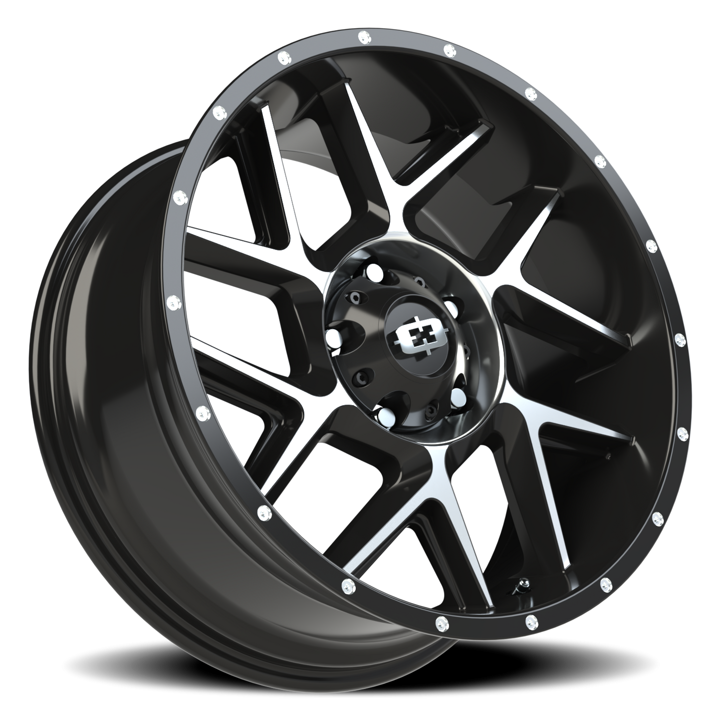 Vision Sliver 20X9 Gloss Black Machined Face Wheel