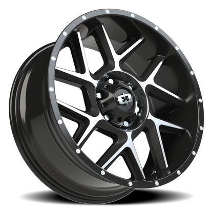 Vision Sliver 20X9 Gloss Black Machined Face Wheel