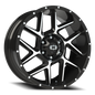Vision Sliver 20X9 Gloss Black Machined Face Wheel
