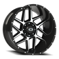 Vision Sliver 24X12 Gloss Black Machined Face Wheel