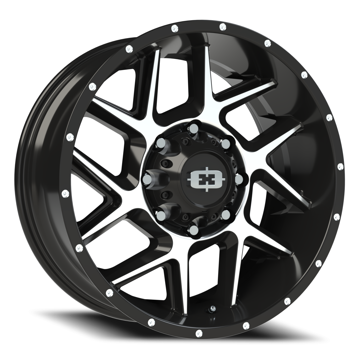 Vision Sliver 20X9 Gloss Black Machined Face Wheel