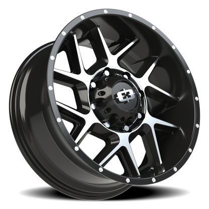 Vision Sliver 20X9 Gloss Black Machined Face Wheel