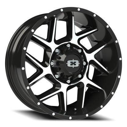 Vision Sliver 20X9 Gloss Black Machined Face Wheel