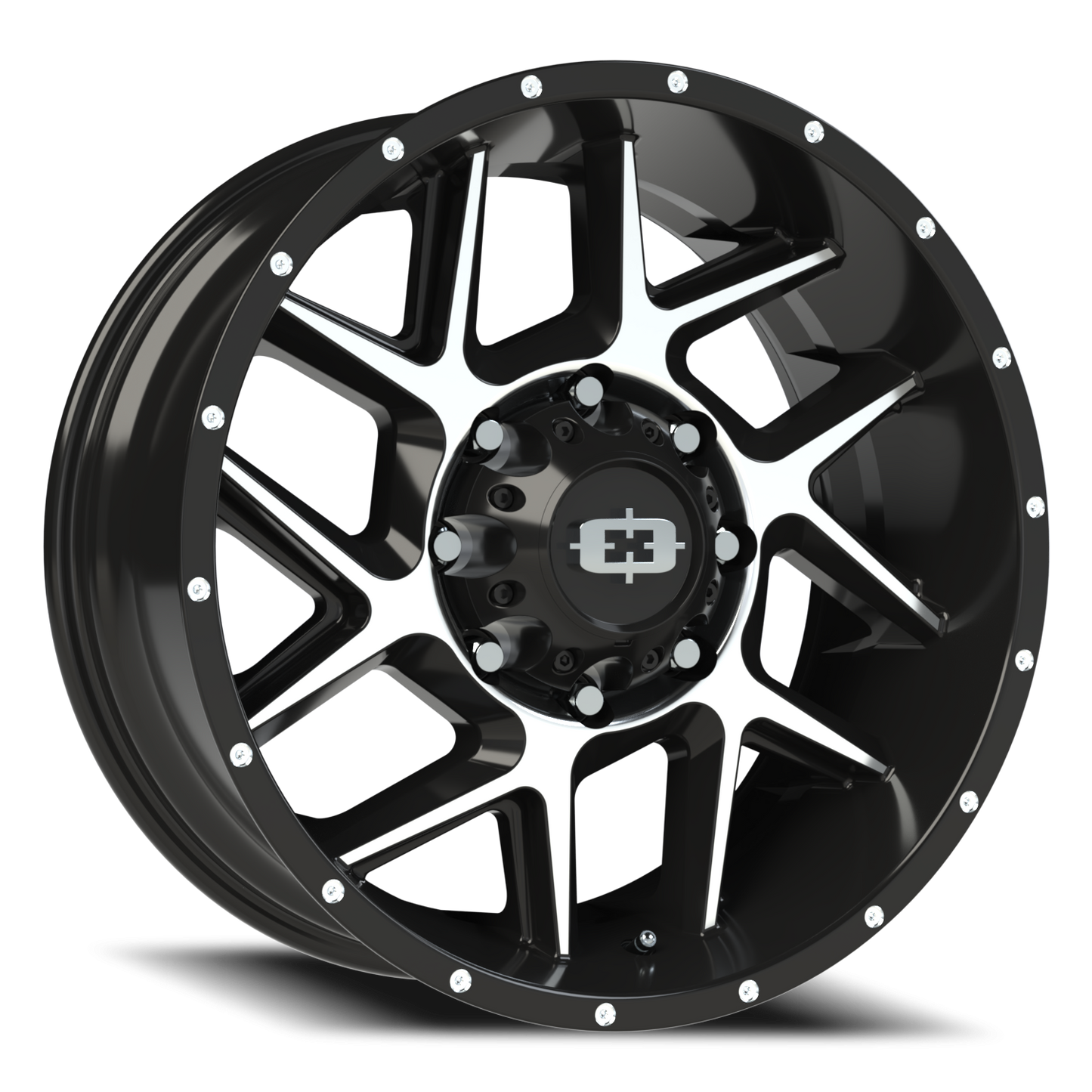 Vision Sliver 20X9 Gloss Black Machined Face Wheel