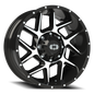 Vision Sliver 20X9 Gloss Black Machined Face Wheel