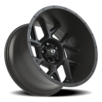 Vision Sliver 20X12 Satin Black Wheel
