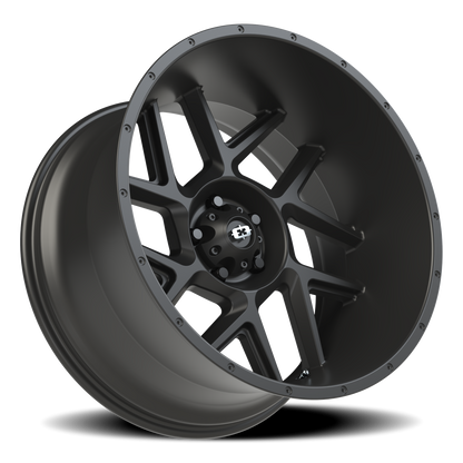 Vision Sliver 22X12 Satin Black Wheel
