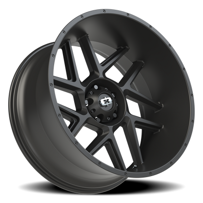 Vision Sliver 24X12 Satin Black Wheel