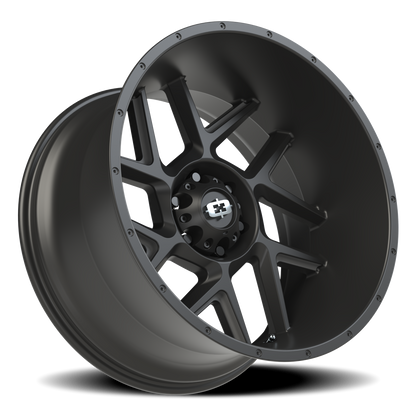 Vision Sliver 22X12 Satin Black Wheel