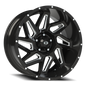 Vision Spyder 20X10 Gloss Black Milled Spoke Wheel
