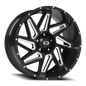 Vision Spyder 22X10 Gloss Black Milled Spoke Wheel