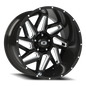 Vision Spyder 22X12 Gloss Black Milled Spoke Wheel