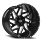 Vision Spyder 22X14 Gloss Black Milled Spoke Wheel