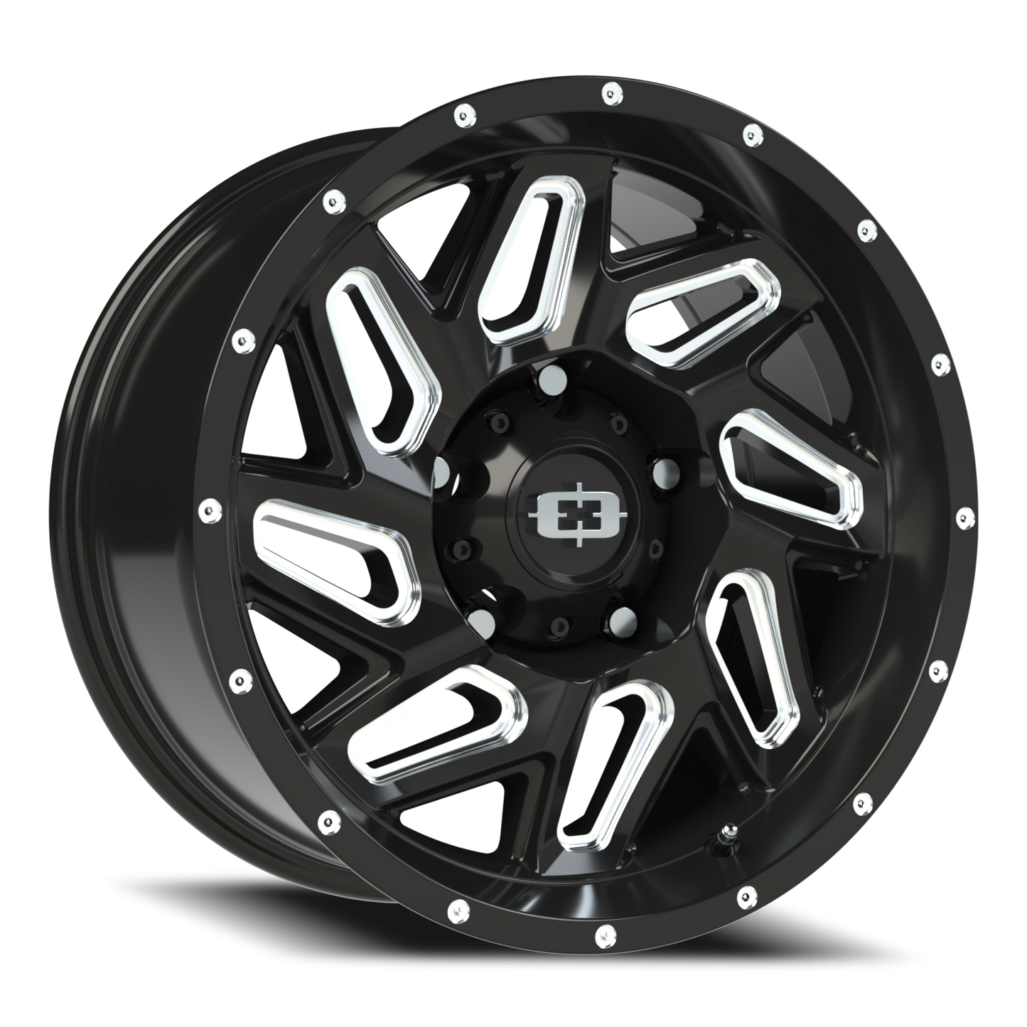 Vision Spyder 17X9 Gloss Black Milled Spoke Wheel