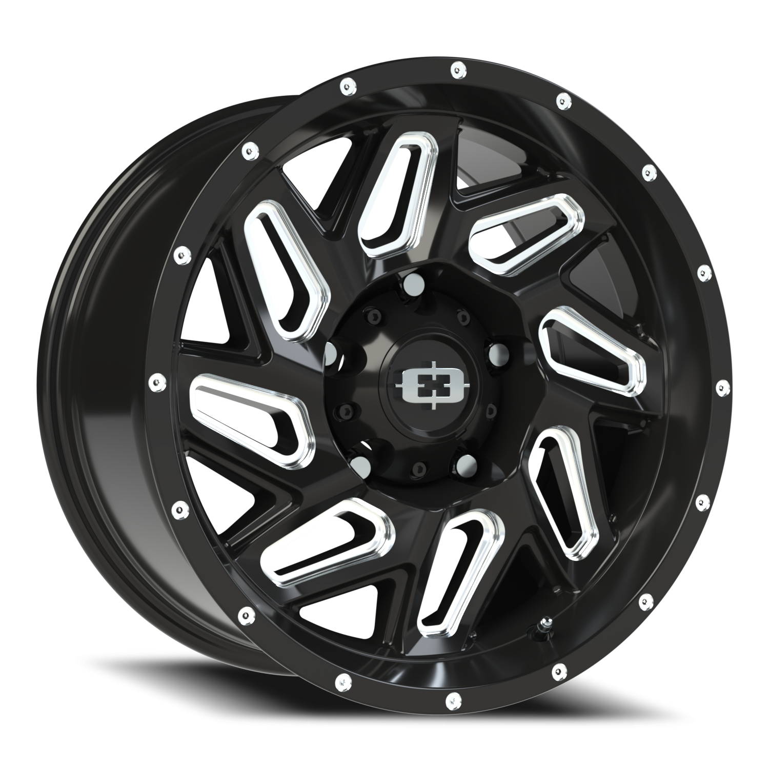 Vision Spyder 17X9 Gloss Black Milled Spoke Wheel