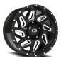 Vision Spyder 17X9 Gloss Black Milled Spoke Wheel