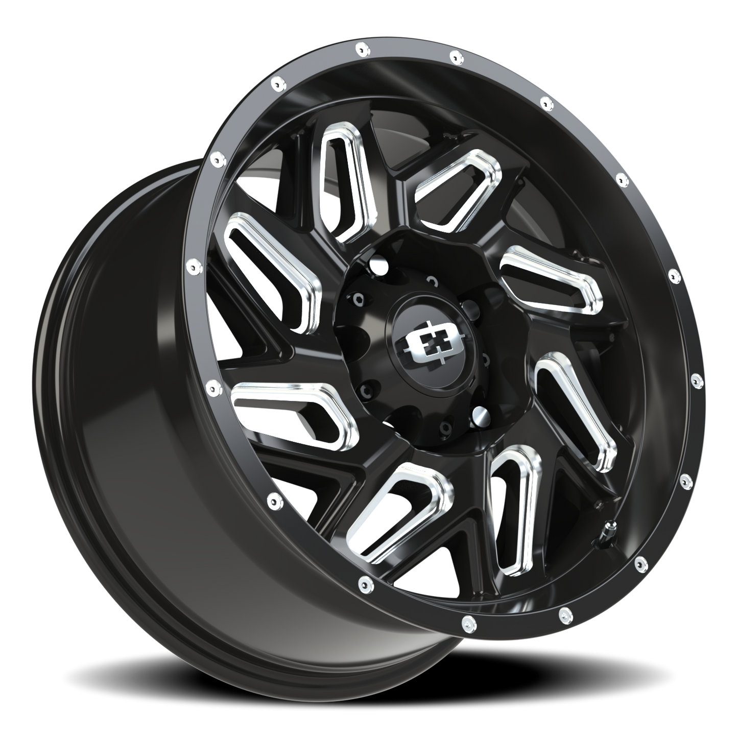 Vision Spyder 17X9 Gloss Black Milled Spoke Wheel