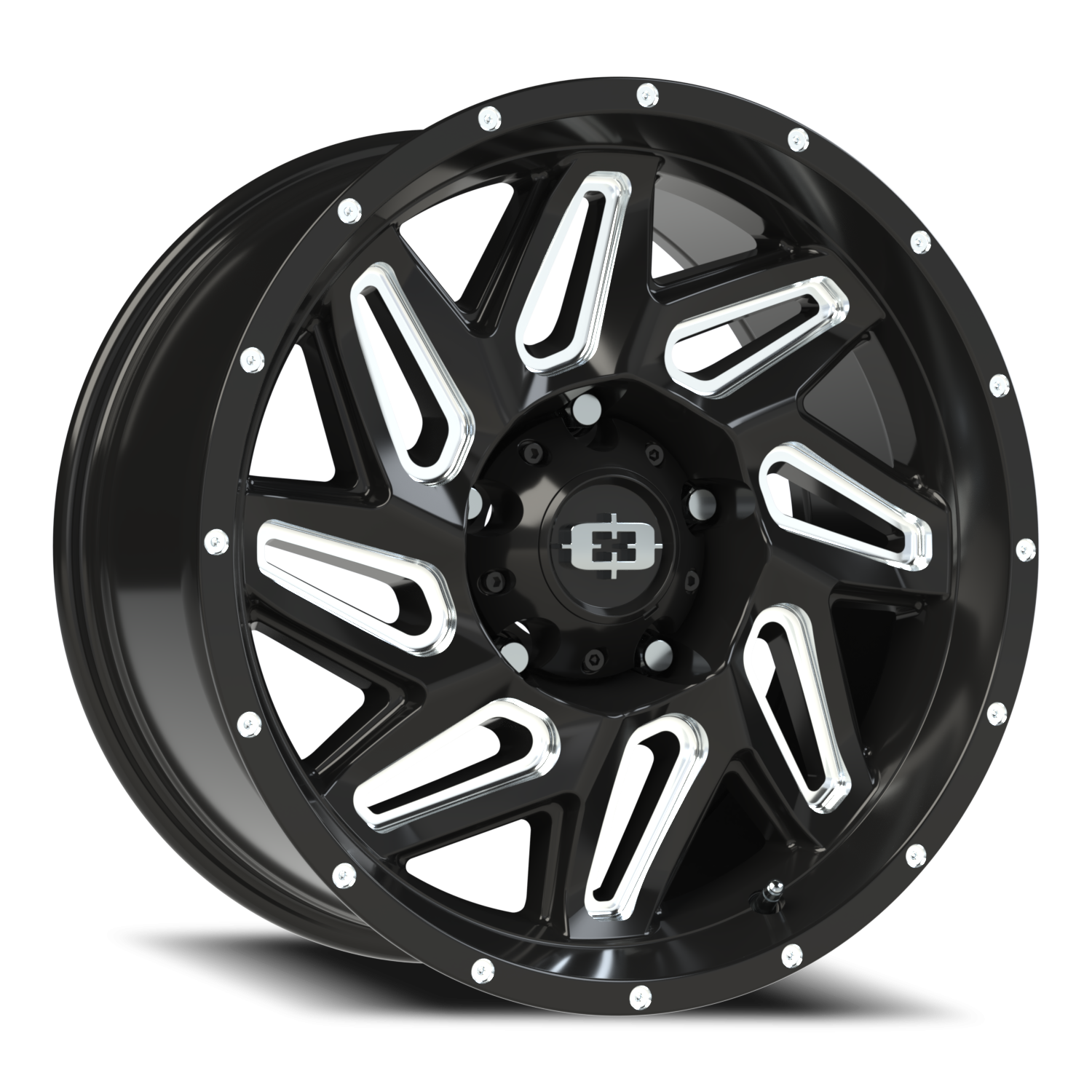 Vision Spyder 18X9 Gloss Black Milled Spoke Wheel
