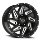 Vision Spyder 18X9 Gloss Black Milled Spoke Wheel