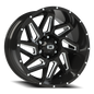 Vision Spyder 20X10 Gloss Black Milled Spoke Wheel
